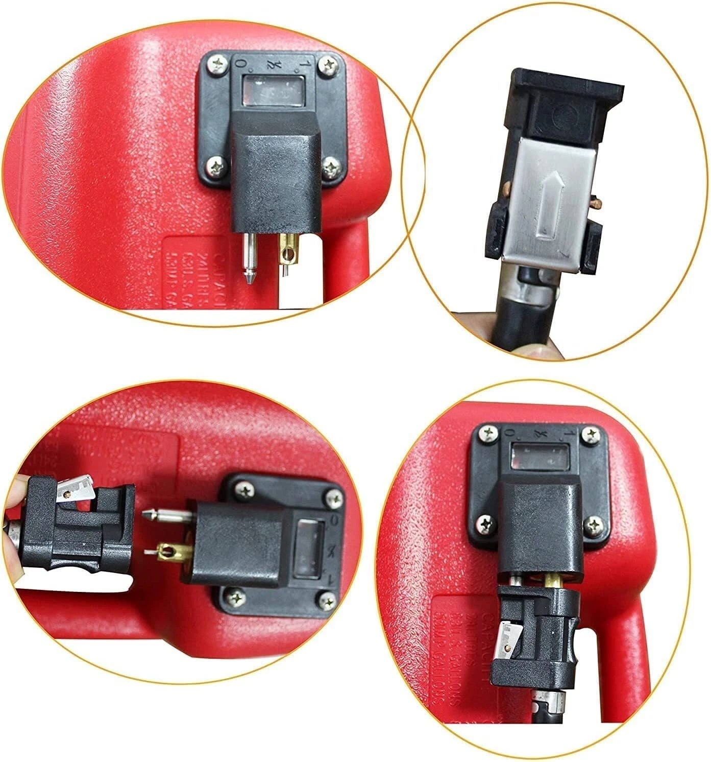 Portable Boat Fuel Tank, 6 Gal / 24L — Marine Outboard Fuel Tank with Hose & Connectors