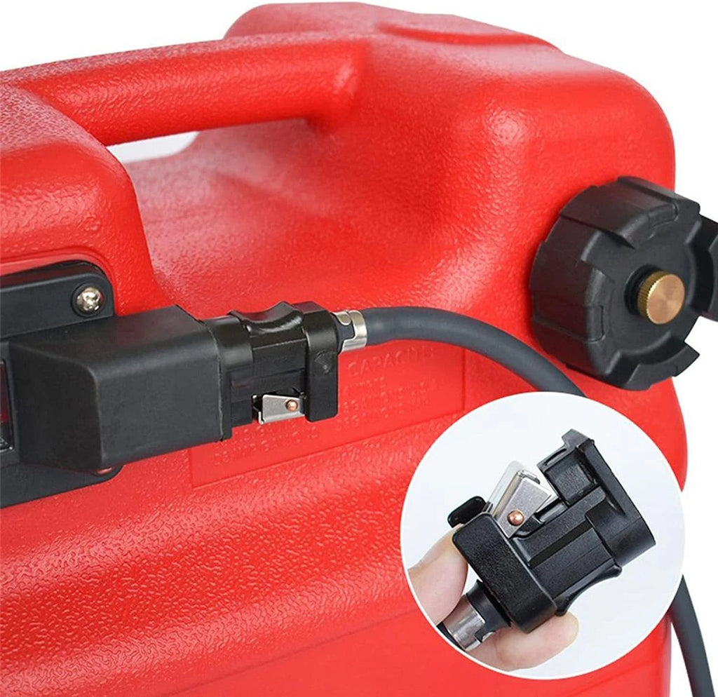 Portable Boat Fuel Tank, 6 Gal / 24L — Marine Outboard Fuel Tank with Hose & Connectors
